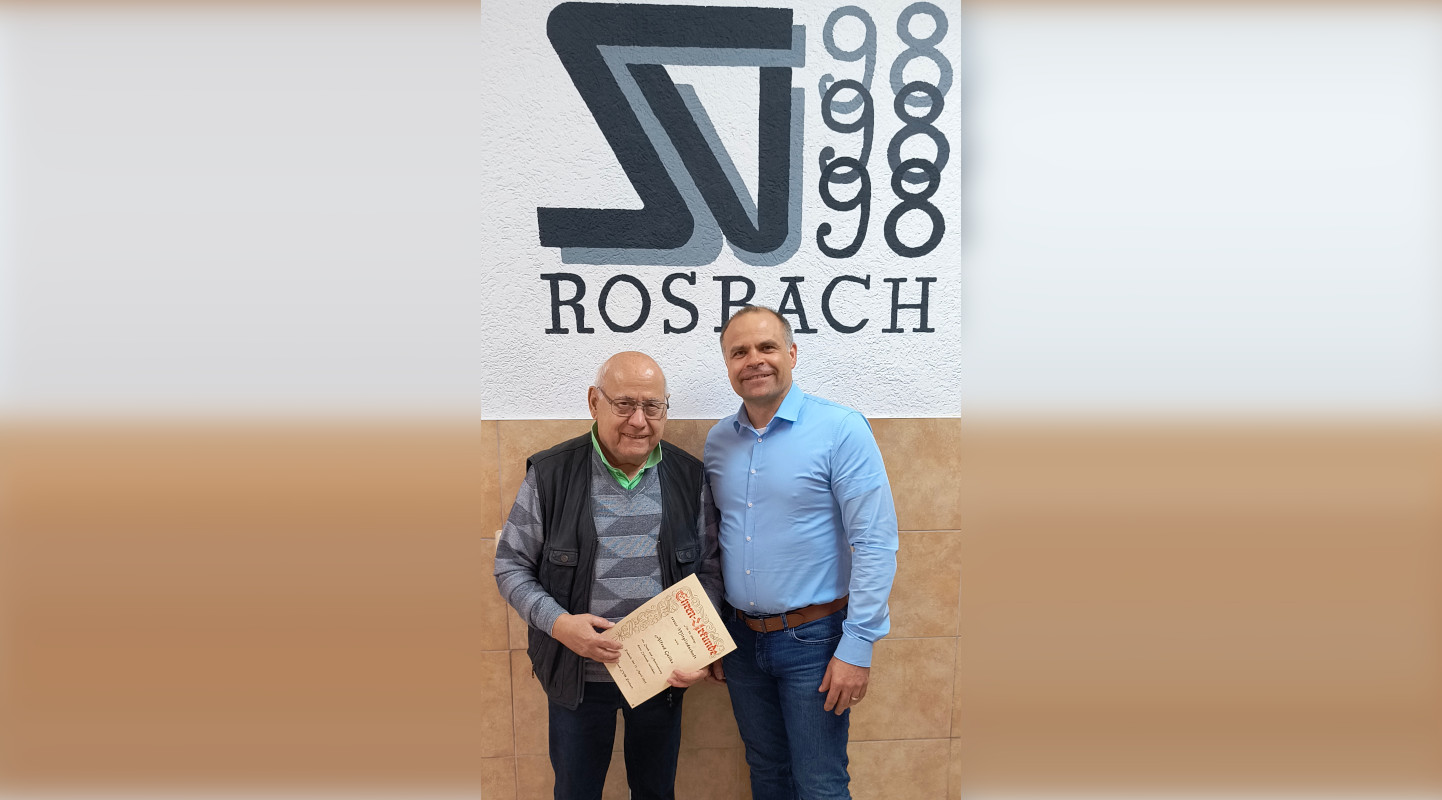 Alfred Geilke 50 Jahre im Sportverein SV 98 Rosbach